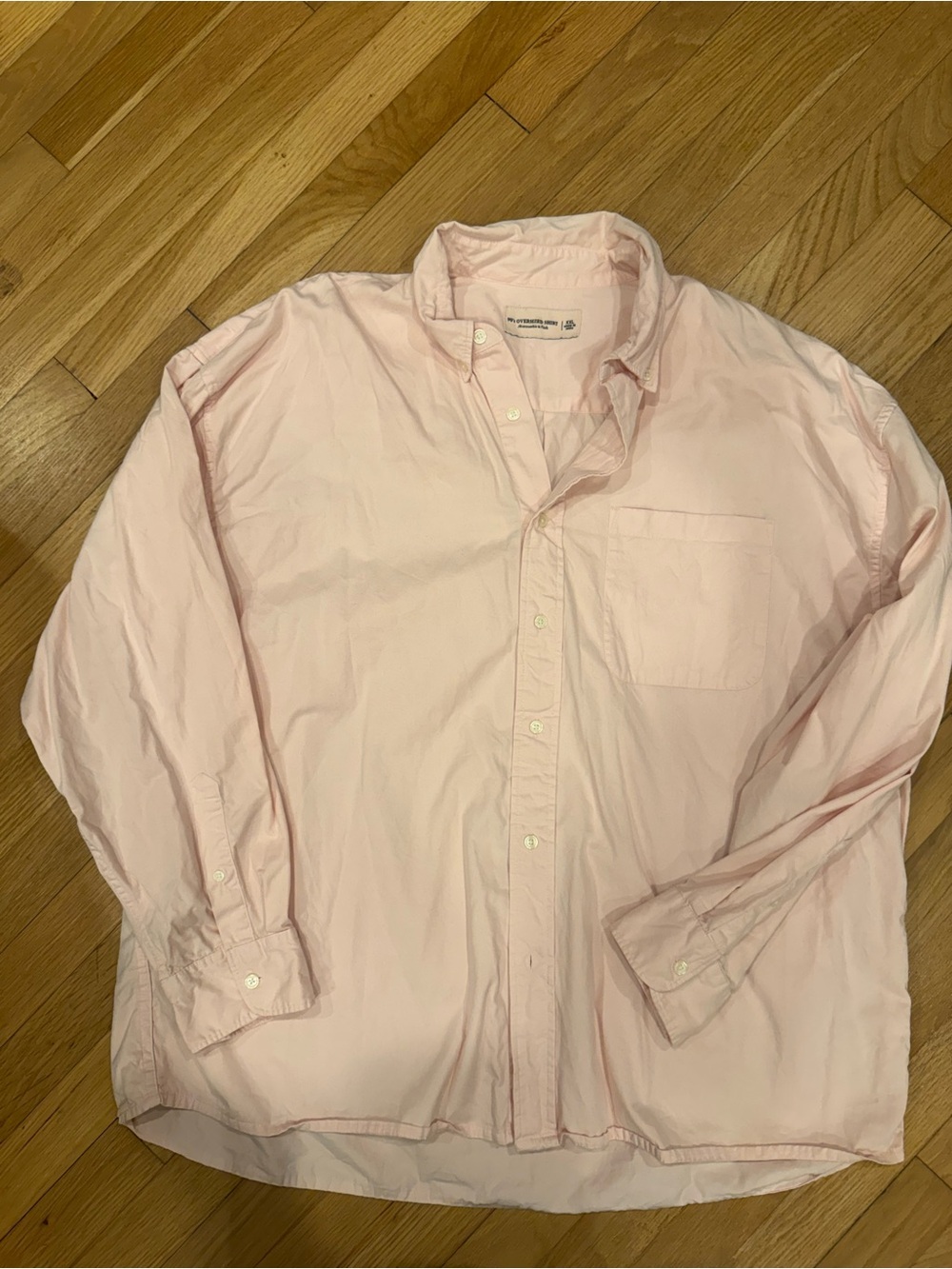 Men's Abercrombie Light Pink Button-Down Shirt